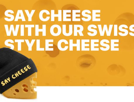 Free beanie with our Swiss-style cheese